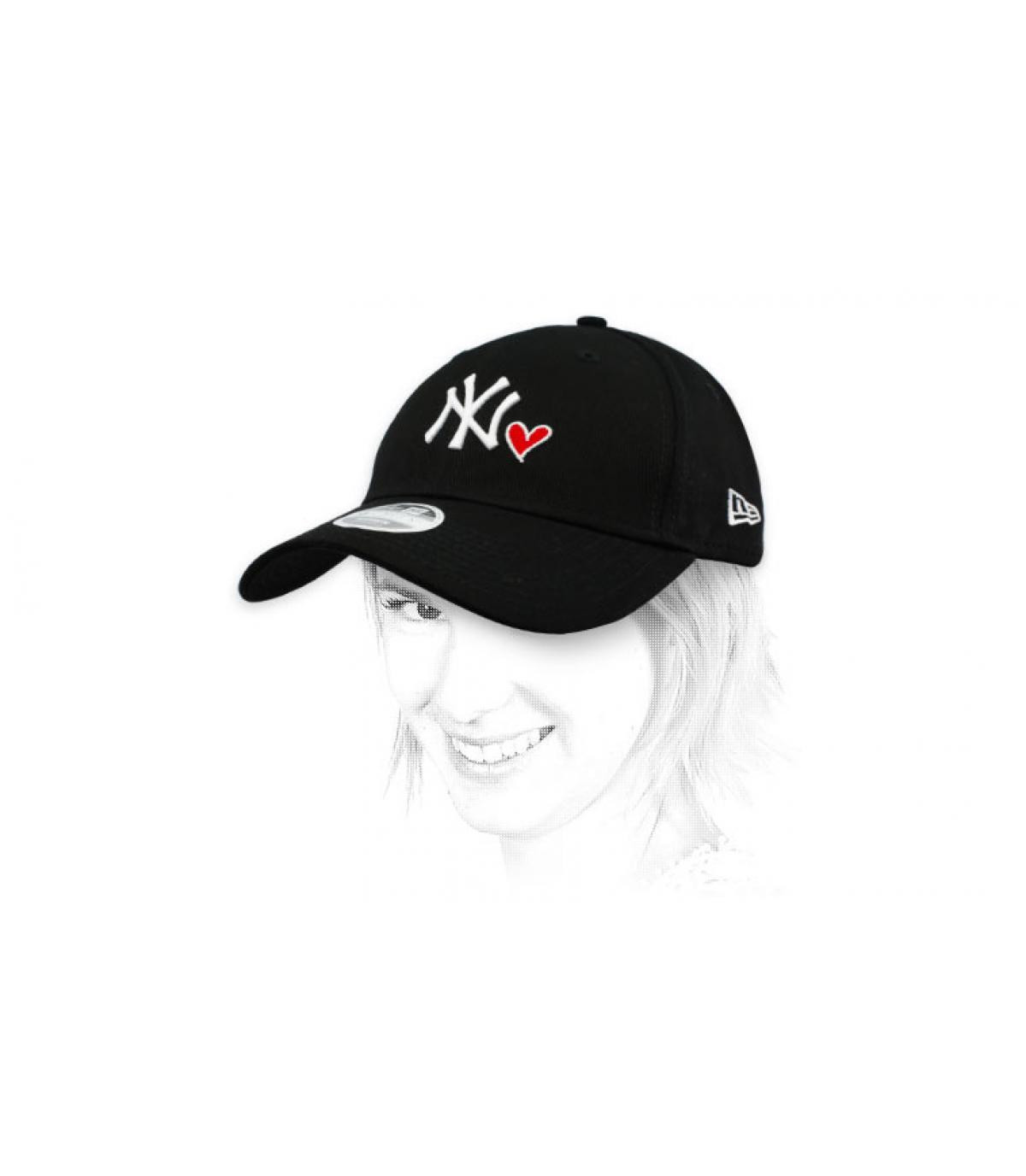 women black NY heart cap Wmns Heart NY 940 black